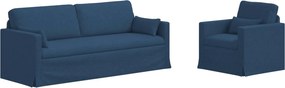 vidaXL Σετ Καναπέ 2 pcs Μπλε 198 x 78 x 80 εκ ύφασμα
