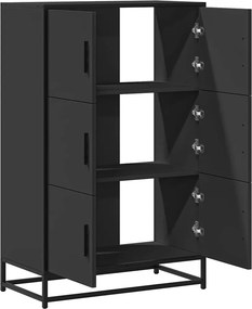 vidaXL Ντουλάπι Μαύρο από 68x35x106,5 cm Επεξεργασμένο Ξύλο μέταλλο