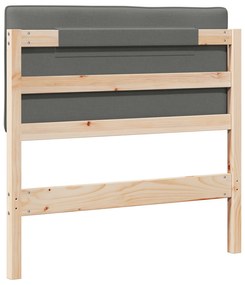 vidaXL Ταπετσαρισμένο κεφαλάρι Καφέ και Ανοιχτό Γκρι 100 cm