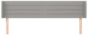 vidaXL Κεφαλάρι με Πτερύγια Ανοιχτό Γκρι 183x16x78/88 εκ. Υφασμάτινο