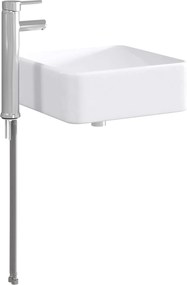 vidaXL Λεκάνη μπάνιου Χρωμέ 49 x 37 x 14 cm Μέταλλο