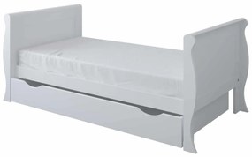 Βρεφικό προεφηβικό Κρεβάτι με Συρτάρι Elegant White  70x140cm  BC10014 BabyCute