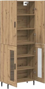 vidaXL Highboard 2 τμχ. Παλιό Ξύλο 69,5 x 34 x 180 εκ.