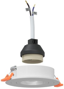 vidaXL Ενσωματωμένα Φωτιστικά 6 τεμ Στρογγυλά GU10 Λευκό Ø91 χλστ