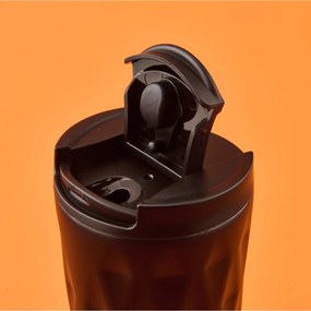 Stewehome Θερμός κούπα από ανοξείδωτο χάλυβα 400 ml Μαύρο