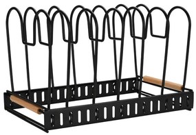 Βάση Οργάνωσης Κουζίνας Bamboo Essentials 01-29890 30,5x17,7x19cm Black Estia Ξύλο,Μέταλλο