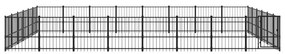 Κλουβί Σκύλου Εξωτερικού Χώρου 45,16 μ² από Ατσάλι - Μαύρο