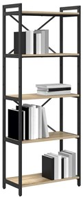 vidaXL Βιβλιοθήκη Sonoma Δρυς 60 x 30 x 153 εκ Επεξεργασμένο ξύλο