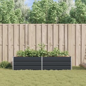 vidaXL Γλάστρα Ανθρακί 195 x 100 x 45 εκ Επικαλυμμένος Χάλυβας