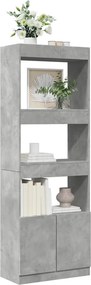 vidaXL Ντουλάπι Γκρι Σκυρ. 63x33x180 εκ. από Επεξεργασμένο Ξύλο