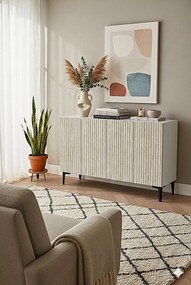 Console Zeynep 120 - White, Travertine White
Travertine