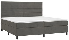 ΚΡΕΒΑΤΙ BOXSPRING ΜΕ ΣΤΡΩΜΑ ΣΚΟΥΡΟ ΓΚΡΙ 200X200 ΕΚ. ΒΕΛΟΥΔΙΝΟ 3143104