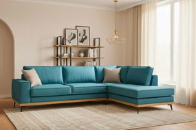 Γωνιακός καναπές Pedro-Petrol-Δεξιά