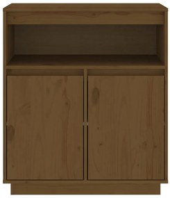 vidaXL Ντουλάπι Καφέ Μελί 70x34x80 εκ. από Μασίφ Ξύλο Πεύκου