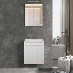 Σετ Μπάνιου OMEGA 50 Λευκό Γυαλιστερό 50x46x135 εκ.