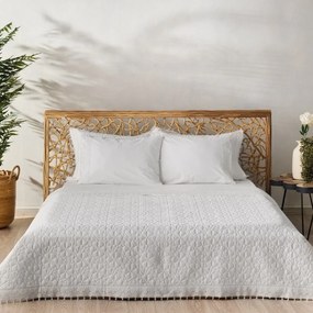 Σεντόνια Marisol (Σετ 4τμχ) White Kentia Υπέρδιπλo 240x270cm 100% Βαμβακοσατέν