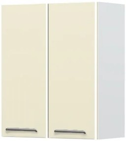 Ντουλάπι κρεμαστό Modena V7-60-2K-Λευκό - Μπεζ - 60.00Χ32.00Χ72.00cm
