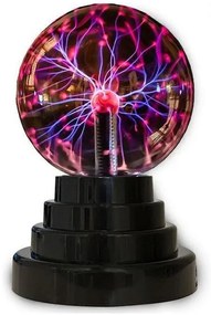 Διακοσμητικό Φωτιστικό Plasma Ball LED 14cm σε Μαύρο Χρώμα