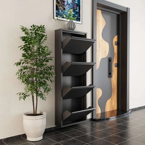 Shoe Cabinet 4 Piece Metal - Anthracite Anthracite