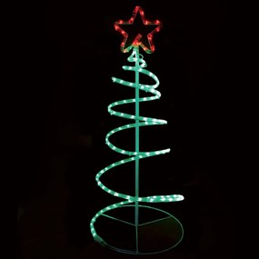 Φωτοσωλήνας Spiral Tree 120 Led X0818319 40x40x90+150cm 20,5W Green-Red Aca