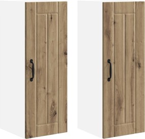 vidaXL Ντουλάπα Τοίχου LUCCA 2 pcs Artisan Δρυς Επεξεργασμένο Ξύλο
