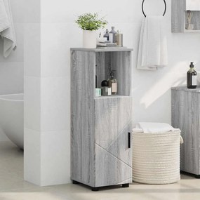 vidaXL Ντουλάπι Μπάνιου Γκρίζο Σονομα 30 x 35 x 95 εκ