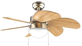 Ανεμιστήρας Οροφής με Φως 50 W EnergySilence Aero 360 Gold&Wood Cecotec CEC-08370
