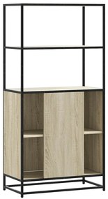 vidaXL Highboard Δρυς sonoma 68x35x139 cm Επεξεργασμένο ξύλο μέταλλο