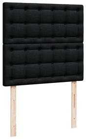 Οθωμανικό κρεβάτι με στρώματα Μαύρο 180x200cm Ύφασμα 3313736