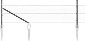 vidaXL Στύλος Περιφράξεων Γκρι 10 x 0,4 m (50 mm πλέγμα)
