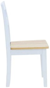 Καρέκλα York pakoworld σε λευκή-φυσική απόχρωση 39.5x47.5x89εκ