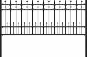vidaXL Φράχτης Σπάικ Ρινγκ Μαύρο 200 x 130 εκ