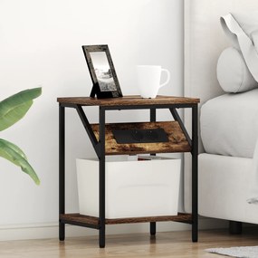 vidaXL Κομοδίνο Καπνιστή δρυς 38 x 30 x 48 εκ. Επεξεργασμένο ξύλο