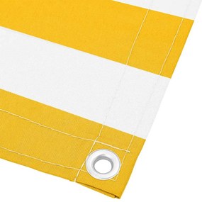vidaXL Σήτα Μπαλκονιού Κίτρινη και Λευκή Ριγέ 90 x 1000 εκ.