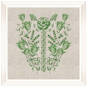 Κάδρο Embroidery Folk II FA13255 70x70cm Green MindTheGap Τετράγωνοι Ξύλο