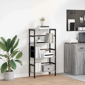vidaXL Ράφι Βιβλίων Γκρίζο Σονομα 60 x 29,5 x 115 εκ