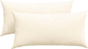vidaXL Μαξιλάρι Καναπέ 2 pcs Κρεμ 80 x 40 cm Υφασμάτινο Κορντουρά