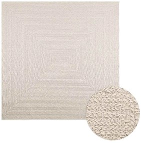 vidaXL Χαλί ZIZUR Κρεμ Όψη Γιούτας Εσωτ. & Εξωτ. Χώρου 200x200 εκ.