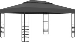 vidaXL Κιόσκι με Φωτάκια LED Ανθρακί 3 x 4 μ.