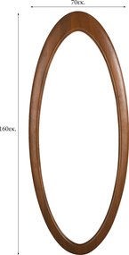Καθρέφτης Τοίχου (70x160) Spitishop Tuscany Walnut
