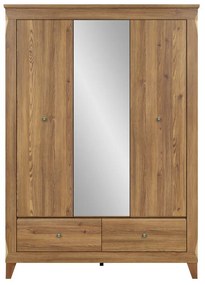 Ντουλάπα Boston AM113, Sibu χρυσό πεύκο, 202x144x63cm, Πόρτες ντουλάπας: Με μεντεσέδες