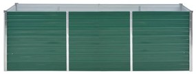 vidaXL Ζαρντινιέρα Υπερυψωμένη Πράσινη 240x80x77 εκ. Γαλβαν. Χάλυβας