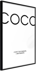 Αφίσα - I Am Fashion - 40x60 - Μαύρο - Χωρίς πασπαρτού