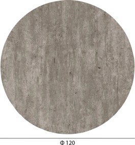 ΕΠΙΦΑΝΕΙΑ ΤΡΑΠΕΖΙΟΥ HPL ΣΤΡΟΓΓΥΛΗ HM6351.37 CONCRETE Φ120εκ.