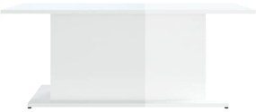 vidaXL Τραπεζάκι Σαλονιού Γυαλιστερό Λευκό 102x55,5x40 εκ. Μοριοσανίδα