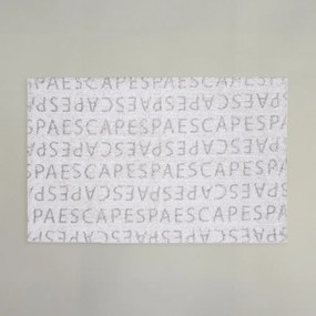 Πατάκι Μπάνιου Spa White-Grey Nima 50X80cm 100% Βαμβάκι