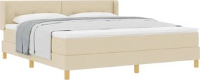 vidaXL Κρεβάτι με ελατήρια με στρώμα Κρεμ 200 x 180 cm Πολυεστέρας