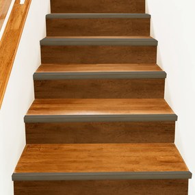 vidaXL Προστατευτικά ακμών σκάλας 30 pcs Καφέ 67 cm Αλουμίνιο