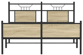 vidaXL Πλαίσιο Κρεβατιού Χωρ. Στρώμα Sonoma Δρυς 150x200εκ. Επ. Ξύλο