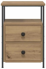 vidaXL Κομοδίνα 2 τεμ Artisan Oak 34x35,5x50 cm Κατασκευασμένο ξύλο